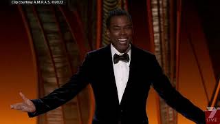 Will Smith slaps Chris Rock on stage Oscars 2022 #willsmith #chrisrock #oscars2022