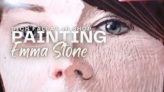 Painting Emma Stone from Poor Things Best Actress