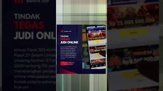 tindak tegas judi online Tolak Judi Online #BerantasJudiOnline #JudiOnline #SatgasJudiOnline #Indone