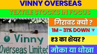 Vinny Overseas Share Latest News || Penny Share || Vinny Overseas share Targets By Aman Mishra