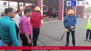 Airlines Fire and Safety Training of students