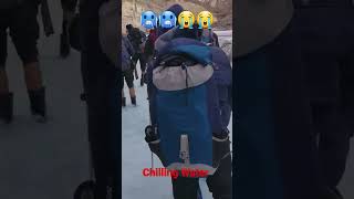 🥶Frozen Nadi Thande Pani ko cross karte halat kharab ho gayi 🥶🥶 #viral #trending #shorts #shortvideo