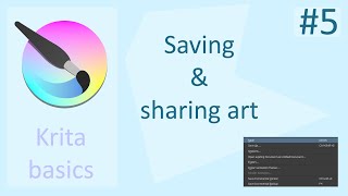 Krita tutorial: Saving your work