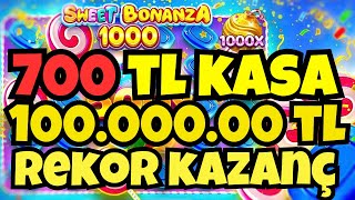 SWEET BONANZA 1000 YENİ OYUN 🍭 700 TL KÜÇÜK KASA NASIL KATLANIR ? | SLOT OYUNLARI