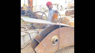 Excavator machine Boom Repairing  processes with  limited equipment || Amazing skills short |