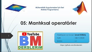 Matlab'da mantıksal operatörler ve kullanımı #005