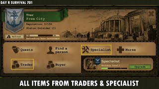 Trading List & Specialist Items at Each Survivor Camp | Day R Survival