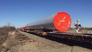 BC Rail Leads A Windmill Train!