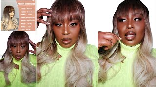 $22 Instant Wig SLAY from Amazon! Blonde Ombre Synthetic Wig with Bangs | CocoaAlmondJoy