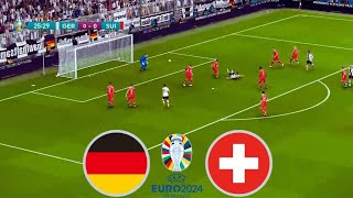 مباراة ألمانيا و سويسرا | يورو 24 | المباراة كاملة | PES Gameplay