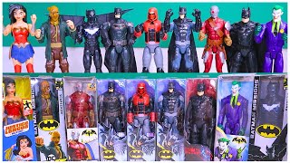 9 BONECOS RAROS do BATMAN - CAPUZ VERMELHO, ESPANTALHO, CORINGA, PISTOLEIRO e BATWING da DC COMICS