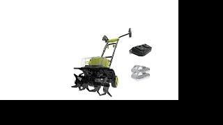 Sun Joe 24V-X2-TLR14 48-Volt iON+ Cordless Garden Tiller/Cultivator, Kit (w/ 2 x 2.0-Ah Batteries a