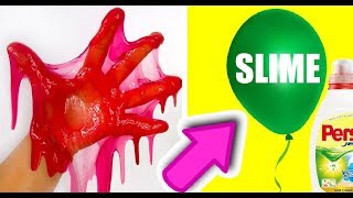 ЛИЗУН В ВОЗДУШНОМ ШАРЕ / MAKING SLIME IN A BALLOON / Новый способ сделать лизун