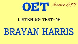 OET LISTENING || Brayan Harris & Jane brown patient || #oet