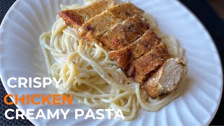 How To Make Crispy Chicken Creamy Pasta