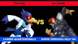 Fiction (Falco) vs. GG | n0ne (C. Falcon) - Losers Quarterfinals | Super Verdugo: M@V 120 SSBM