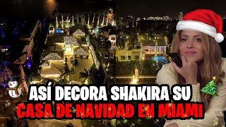 SHAKIRA llena de luces navideñas su mansión en Miami desde el tejado hasta las palmeras. 🌴🎄