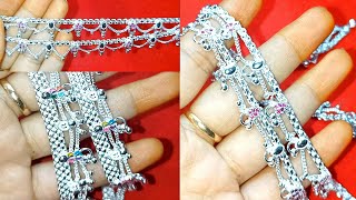 Silver Payal Design 2024💫 Dulhan Payal Design With Price💫Tarini Jewllers