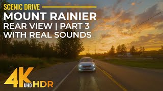 Driving through Mountain Forest - 4K HDR Scenic Roads of Mount Rainier Area - Part 3 (Rear View)