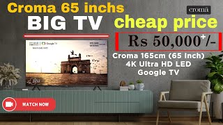 croma 65inch 4k ultra HD led google tv full review #croma #65inchtv #ratantata #tv #technicalsreview