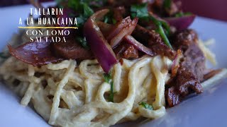 Tallarin a la Huancaina Con Lomo Saltado ∆ Cocina Peruana