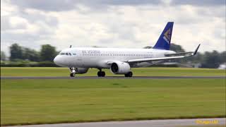 Air Astana A320Neo taxi and departure RW36L