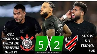 Corinthians 5 x 2 Athlético-PR | Gols e Melhores Momentos | Brasileirão 2024