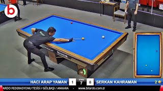 HACI ARAP YAMAN vs SERKAN KAHRAMAN | 3 Cushion Billiards 1.LEAGUE PLAYOFF 2024 ANKARA