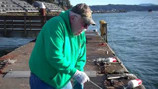 Crabbing in Yaquina Bay with my son, Scott