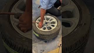 Alloy tyre changing #youtubeshorts