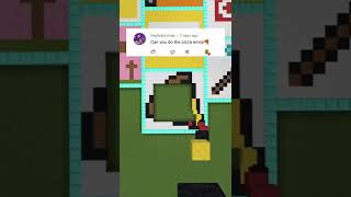 Minecraft falling pixel art Pizza emoji #50| #shorts #pizza #pizzaemoji #minecraft