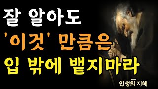 잘 알더라도 이것 만큼은 반드시 감춰라 | 알아도 모르는 척 해야 하는 것 | 현명할 수록 바보인척 해야하는 이유 | 인생의 지혜 | 인간관계 | 오디오북 | 명언 | 조언