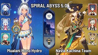 C0 Mualani Furina Mono Hydro | C0 Navia Kachina F2P Team | New Spiral Abyss 5.0 | Genshin Impact