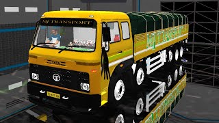 Tata lpk truck yellow livery for bussid mod | Bus simulator Indonesia | indian mod | Kerala mod