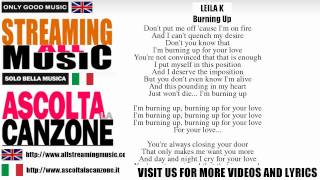 Leila K - Burning Up (Lyrics / Testo)