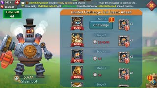 Lords mobile limited Challenge: Full Steam Ahead stage 1 | limited chellenge Steambot stage 1