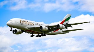 Emirates Airbus A380 landing at Zurich Airport [ZRH/LSZH]