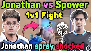 Jonathan vs Spower 1v1 fight 🔥 Zgod accuracy and Jonathan h@cker spray ✅