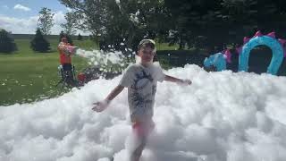 Backyard foam birthday party was so much fun!