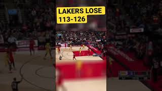 LAKERS Lose 113-126 to Raptors🏀🏀 #shorts #lakers #nba #nbahighlights #highlights #basketball #lebron