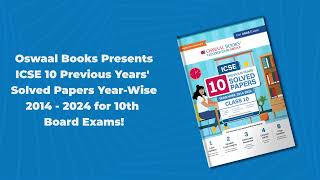 Start Journey of Excellence with ICSE 10 Previous Years Solved Papers #ICSEClass10 #OswaalBooks#2025