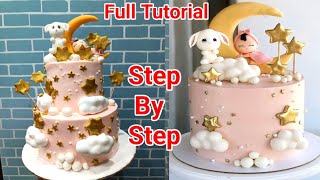 Pretty And Unique Teddy Bear 🧸 Moon 🌙 Birthday Cake | Baby's First Birthday Cake