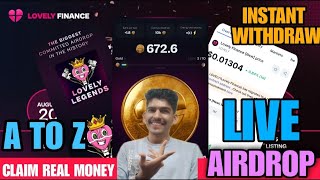 Lovely Legends mining Instant Payment new game | INU Finance Price Lovely coin update news today OEX