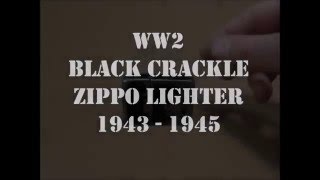 WW2 Vintage Black Crackle ZIPPO Lighter