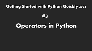 Operators In Python