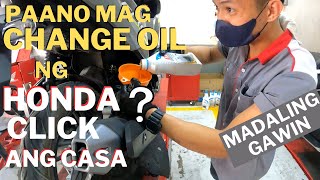 PAANO MAG CHANGE OIL SA HONDA CLICK 125i V3? | HONDA CLICK 125i 1ST CHANGE OIL