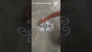 6 dots simple rangoli designs|daily rangoli|beginners rangoli #shorts #rangoli #muggulu #kolam