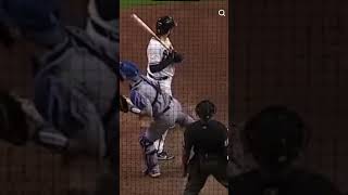 MLB catcher Will Smith hits MLB catcher Travis d’Arnaud’s bat w/ a throw to third! #mlb #baseball