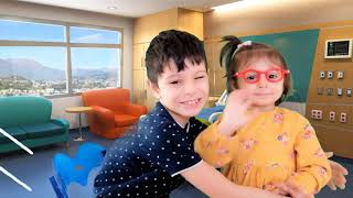 طبيب شفي مريضه -Fun Emir and Berrin Pretend Play Professions Doctor Childrens