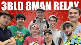 [WB] 2:27.60 8-Man Rubik's Cube Blindfolded Relay! (Feat: Tommy, Stanley & Elliott)